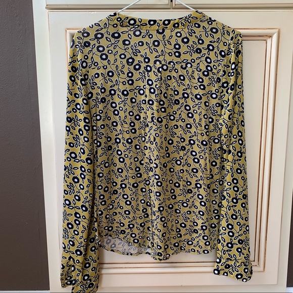 Mustard and Navy Loft Blouse - Picture 3 of 4